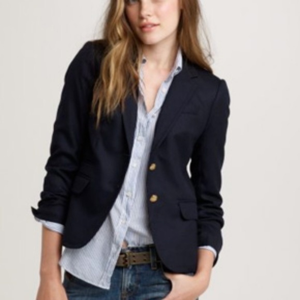 J. Crew Navy Blazer with Gold Buttons